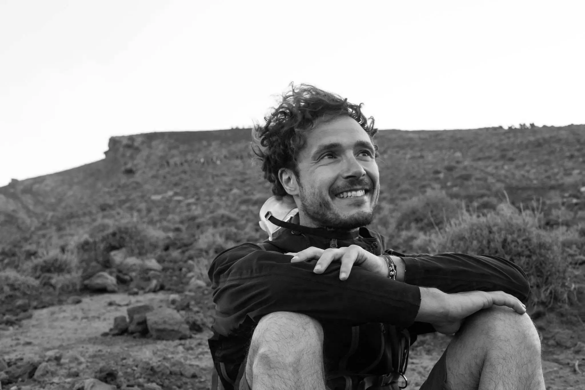 Marco Ruisi during a trek on Stromboli